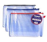 Lot de 12 pochettes zippées en plastique transparent pour documents A3