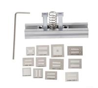 Lot de 12 pochoirs réutilisables pour BGA pour tâches de reballage de mémoire avec station de reballage et n L pour la compatibilité des outils (lot de 14)