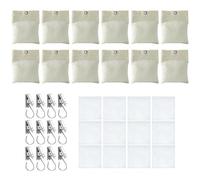 Lot de 12 poids de rideaux en tissu épais avec clip en métal sécurisé pour utilisation en extérieur par temps soufflé
