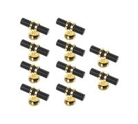 Lot de 12 poignées porte placard modernes, simples et élégantes, noires luxueuses. Poignées allongées dorées for portes tiroirs(schwarz)