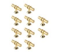 Lot de 12 poignées porte placard modernes, simples et élégantes, noires luxueuses. Poignées allongées dorées for portes tiroirs(Golden)