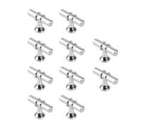 Lot de 12 poignées porte placard modernes, simples et élégantes, noires luxueuses. Poignées allongées dorées for portes tiroirs(Silvery)