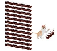 Lot de 12 pointes anti-oiseaux - Bandes découpables de 43 x 4 cm pour pigeons, écureuils, chats, ratons laveurs, corbeaux, pics, dissuasion du toit extérieur et protection des animaux du jardin, insta