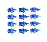 Lot de 12 pointes de rechange pour chaussures de course en alliage d'aluminium et de carbone - 7 mm de long et 5 mm de diamètre - Pour pistes synthétiques de cross-country - Bleu