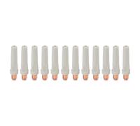 Lot de 12 pointes de soudage avec revêtement anti-adhésif 40 x 0,8 mm Gris cuivre pour torche 15AK - Réduction de l'accumulation de scories, alimentation précise des fils, soudage professionnel et