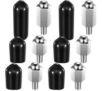 Lot de 12 points de contact supplémentaires pour colliers de dressage de chien, griffes de rechange avec capuchons en caoutchouc conducteur
