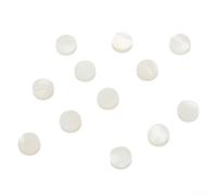 Lot de 12 points en nacre blanche de 6 mm pour marqueurs de touche de guitare - Pointes de 2 mm d'épaisseur adaptées pour basse, ukulélé, banjo, mandoline, bricolage luthier