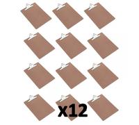 Lot De 12 Porte-Blocs Rigide Clipboard Marron