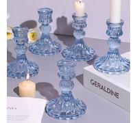 Lot de 12 Porte-Bougies en Verre pour Mariage Dîner Romantique Centres De Table Décoration pour La Maison Fêtes Rebord De Fenêtre Décoration De Enterrement De Vie De Jeune Fille