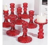 Lot de 12 Porte-Bougies en Verre pour Mariage Dîner Romantique Centres De Table Décoration pour La Maison Fêtes Rebord De Fenêtre Décoration De Enterrement De Vie De Jeune Fille