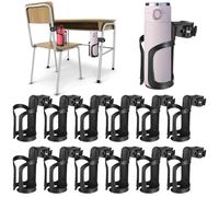 Lot de 12 porte-bouteilles d'eau pour chaise de bureau, anti-déversement, rotation à 360°, support réglable et sécurisé, support multi-usage pour poussette, vélo, bureau, école