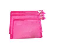 Lot de 12 porte-documents avec fermeture éclair - En nylon imperméable - En maille - Pour feuilles d'examen, cosmétiques, devoirs, école, bureau