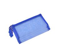 Lot de 12 porte-documents avec fermeture éclair - En nylon imperméable - En maille - Pour feuilles d'examen, cosmétiques, devoirs, école, bureau
