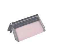Lot de 12 porte-documents avec fermeture éclair - En nylon imperméable - En maille - Pour feuilles d'examen, cosmétiques, devoirs, école, bureau