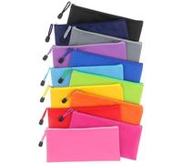 Lot de 12 porte-documents étanches - Porte-documents à fermeture éclair - Avec fermeture éclair - Avec fermeture éclair - Format A6 (23 x 11,5 cm)