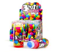 Lot de 12 pots avec bonbons liquides « Brain Licker Balls ». Jouets et jeux. Bonbons et friandises. Cadeaux originaux pour garçons et filles. Cadeaux originaux pour mariages, baptêmes, communions et