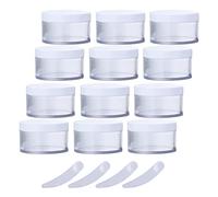 Lot de 12 Pots cosmétiques vides Transparents en Plastique de 200 g avec Couvercle à vis, récipient de 200 ML for Masque Facial, lotions, crème(200ml)