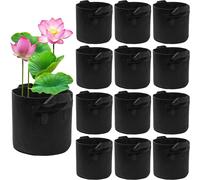 Lot De 12 Pots De Fleurs En Tissu Pour Étang,Pommes De Terre,Carottes,Oignons,Fleurs