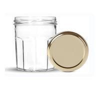 lot de 12 pots et bocaux à confitures en verre-Fabrication française (324mlX12)-Format standard