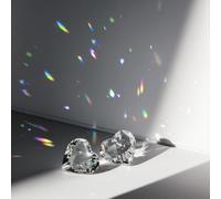 Lot de 12 prismes en forme de cœur en cristal à suspendre - 2 cm - Arc-en-ciel - Attrape-soleil pour lustre, mariage, décorations de Noël