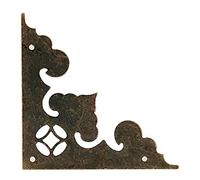 Lot de 12 protections d'angle décoratives en métal vintage pour boîte en bois (bronze antique)