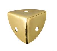 Lot de 12 protections d'angle en fer pour boîtes en bois, tables et surfaces de bureau avec vis pour éviter les dommages et ajouter un look classique (doré)