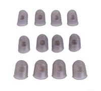 Lot de 12 protège-doigts en silicone souple pour réduire la fatigue et améliorer la durée de jeu sur guitare électrique pour ukulélé acoustique (gris)