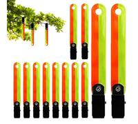 Lot de 12 punaises réfléchissantes pour signalisation de sentiers, ruban de marquage de sentiers, punaises réfléchissantes de chasse