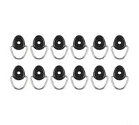 Lot de 12 raccords de pont pour kayak | Lot de 12, base en nylon noir, insert en acier inoxydable, formes ovales et carrées, facile à installer