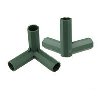 Lot de 12 raccords en PVC conçus pour les cadres de serre, les cadres de meubles et les constructions d'abris temporaires avec tuyaux de 16 mm