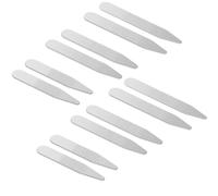 Lot de 12 raidisseurs de col en acier inoxydable - Convient pour homme et femme - 3 tailles (55,8 x 10 x 0,8 mm, 63,5 x 10 x 0,8 mm, 70 x 10 x 0,8 mm) - baleines de col de chemise en métal durable