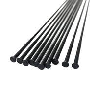Lot de 12 rayons de vélo avec embouts en alliage noir - Rayons en acier inoxydable 14G haute résistance pour vélos de route/VTT/vélos électriques - Kit professionnel de construction et de réparation