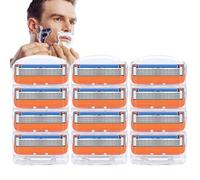 Lot De 12 Recharges De Lames De Rasoir Pour Gillette Fusion 5, Orange, Nouveau