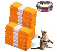 Lot de 12 recharges de litière pour chat - Anneaux de recharge compatibles avec Litter Genie XL & LitterLocker Fashion & LitterLocker & LitterLocker II, sans cartouche, orange