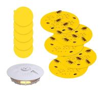 Lot de 12 recharges de pièges à puces circulaires de 12 cm de diamètre - Pour maison d'animaux domestiques, tapis, salon, chambre à coucher, couloir, jardin, maison