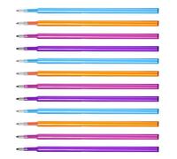 Lot de 12 recharges de stylo gel coloré effaçable de 0,7 mm pour écriture lisse pour planificateur