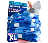 Lot de 12 recharges pour couches XL - 6 mètres par unité (72 m au total) - Parfum talc bébé - Sac à couches compatible Tommee Tipee Twist & Click, Simplee Sangenic, Sangenic Tec