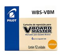 Pilot Réf 255101 Lot de 12 Recharge pour marqueur tableau blanc V-Board Master Pointe ogive moyenne 4 mm Orange (Import Royaume Uni)