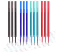 Lot de 12 recharges pour stylo à bille - 0,5 mm - Encre thermique - Recharge de rechange effaçable - Compatible avec Legami Ball et autres marques - Rouleau d'encre effaçable - Cartouches écologiques