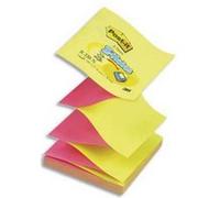 Lot de 12 recharges Z-notes 100 feuilles 7,6 x 7,6 cm jaune G