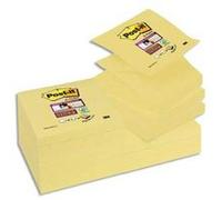 Lot de 12 recharges Z-notes 90 feuilles 7,6 x 76 cm jaune G