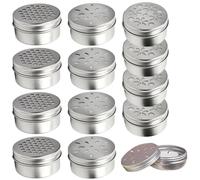 Lot de 12 récipients en étain de 80 ml avec couvercles en nid d'abeille, pétale et fleur ajourés, boîtes vides en aluminium polyvalentes pour désodorisant, bougie parfumée et autres boîtes conserv
