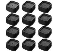 Lot de 12 rehausseurs réglables pour meubles - Pieds de lit et de table empilables robustes avec options de hauteur de 2,5 cm, 5,1 cm, 7,6 cm - Design carré antidérapant pour canapé, bureau, armoire