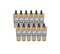 Lot de 12 résines de scellement chimique rapide SIKA Anchorfix-1 Evolution - Gris - 300ml