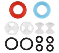Lot de 12 rondelles de robinet pour robinets mélangeurs, kit de remplacement de cartouche de valve de robinet avec O en silicone pour joints d'anneau, rondelles de robinet mitigeur pour robinet