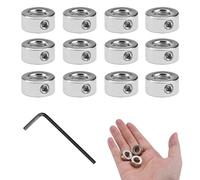Lot de 12 rondelles pour douilles de Qüue de 8 mm, anneau de positionnement de foret de limiteur de profondeur, anneau de sécurité fileté T8 8,3 mm, alésage 16 mm AD, anneaux de butée de profondeur