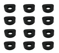 Lot de 12 rondelles rondes à ressort en polyéthylène, rondelle concave noire pour fixation de tubes ronds, 16 mm de diamètre extérieur x 6 mm ID