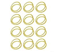 Lot de 12 ronds de serviette en alliage de zinc, finition dorée | Design en spirale, construction en alliage de zinc, doré, s'adapte aux serviettes standard, essentiels pour les dîners