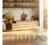 Lot de 12 ronds de serviette en métal pour mariages et événements festifs, supports plaqués conçus pour un placement facile des serviettes (doré et doré)