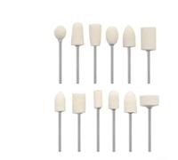 Lot de 12 roues de polissage en laine de 2,35 mm pour outils rotatifs compatibles Dremel utilisés dans le polissage de précision des bijoux, du métal et du verre